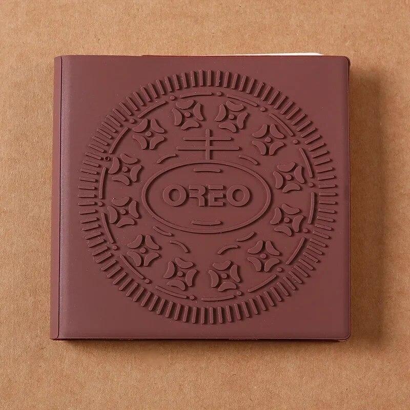 Креативный милый блокнот с имитацией шоколадного печенья, забавная закуска, портативный мини-ноутбук, канцелярские принадлежности для студентов, подарки, школьные принадлежности