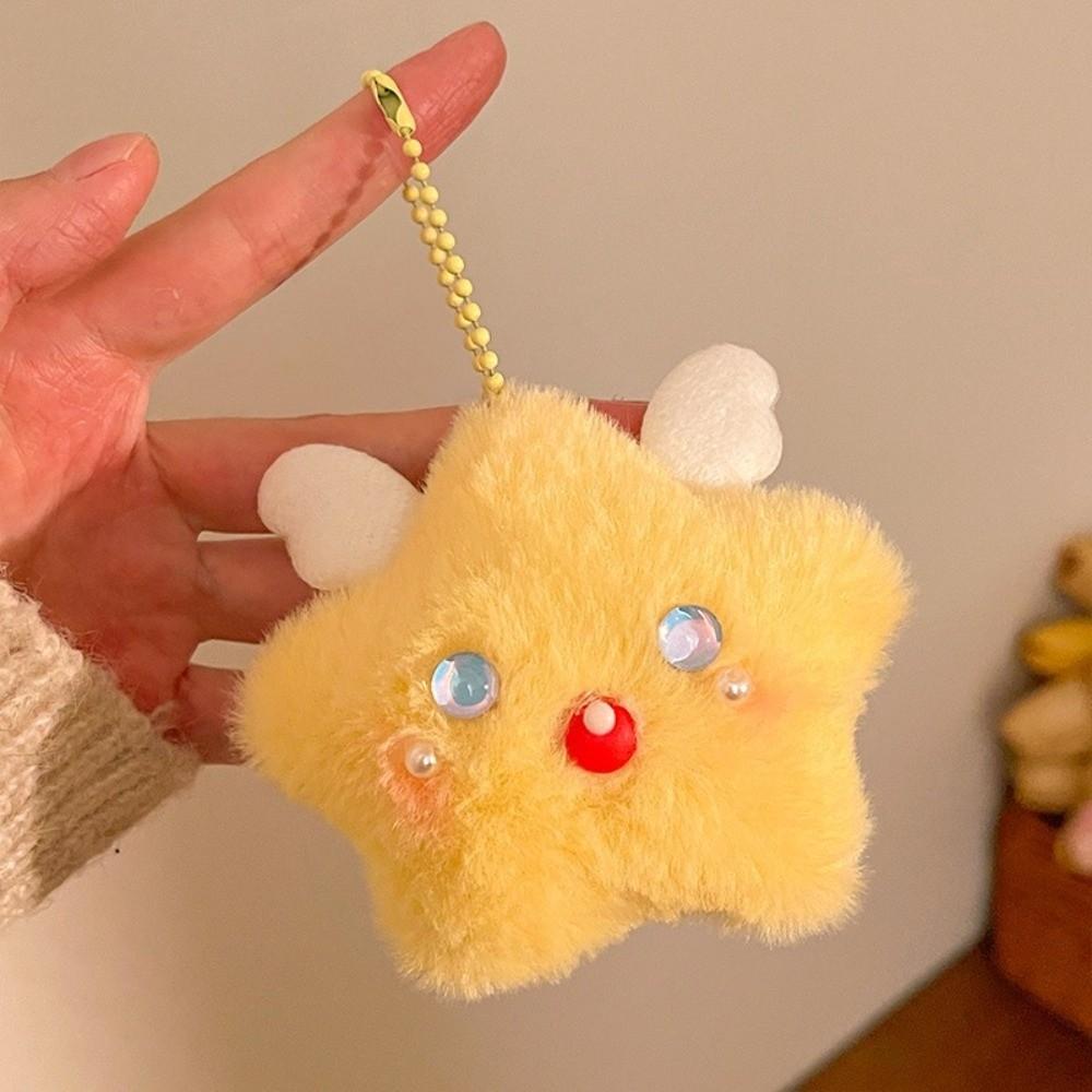 Good Luck Small Moon Pendant Cartoon Star Moon Keychain Bag Hanging Charms Bag Key Decorations