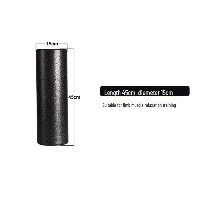 Черный валик из пенополипропилена для йоги и пилатеса - колонна для массажа мышц, доступен в размерах 30/45/60/90 см