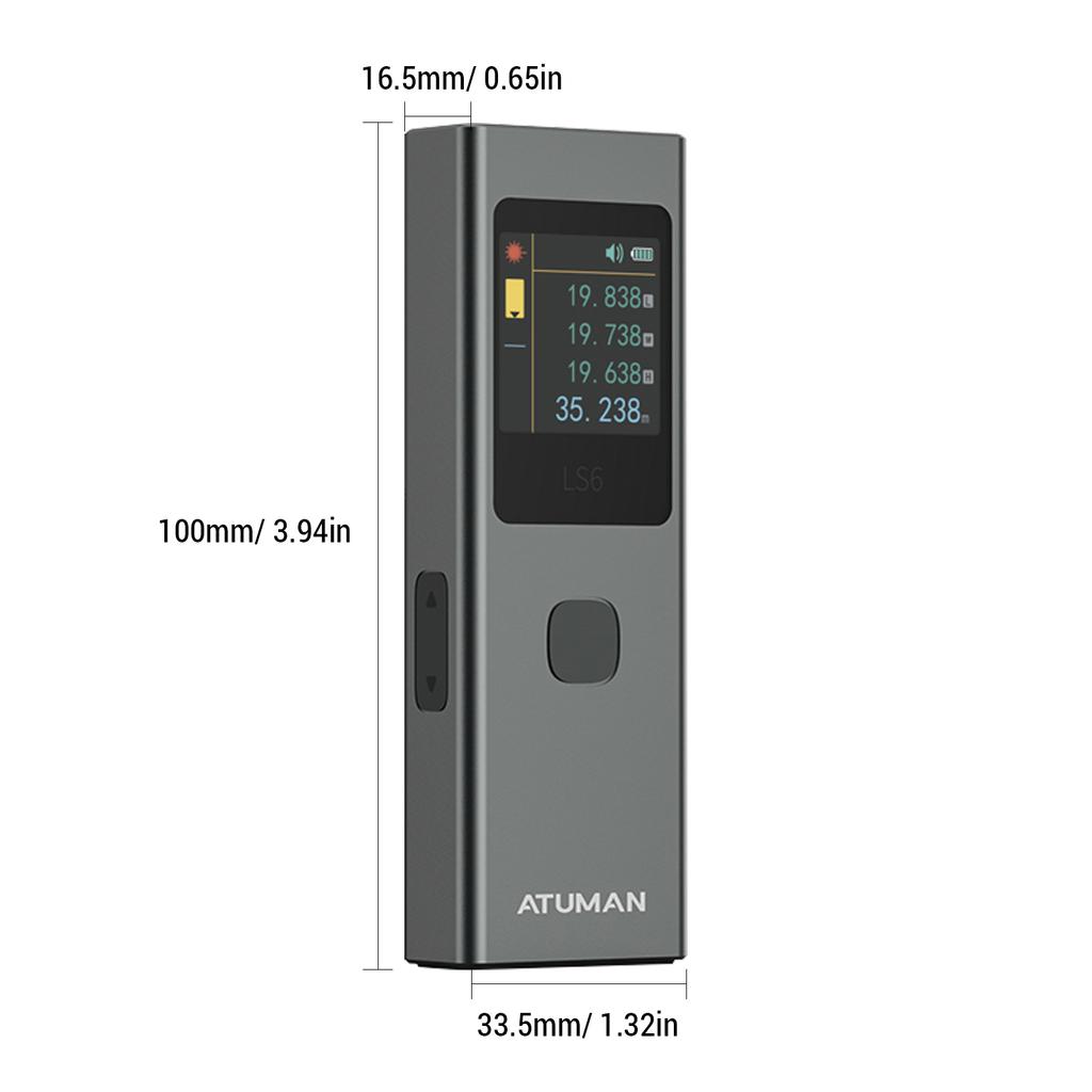 Инфракрасный дальномер ATuMan LS6 3 в 1, высокоточный измерительный прибор с цветным TFT-экраном, портативный