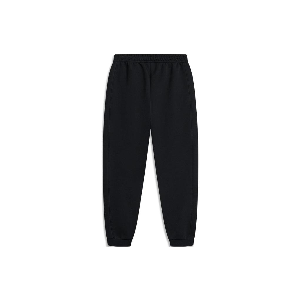 Мужские спортивные штаны Li Ning Sports Lifestyle Series, однотонные, со средней талией, зауженные книзу, черные AKLT751-1