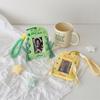 Cute Ballet-Style Ribbon Photocard Holder Plush Card Holder With Lanyard Idol Photo Storage Card Display Protective Pendant Gift