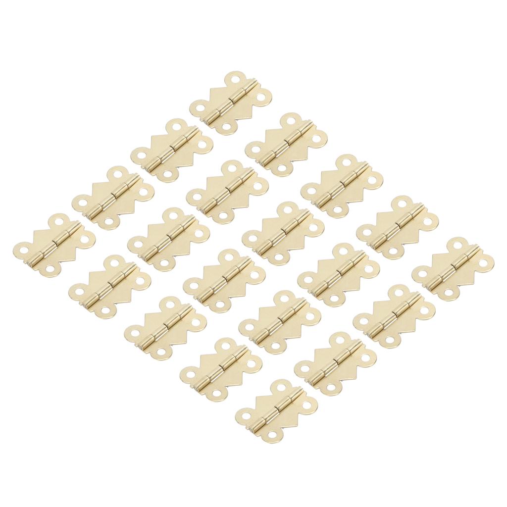 20 комплектов петель, железный материал, винтовой монтаж, деревянная коробка, устройство для активности дверей шкафа, 25x20 мм