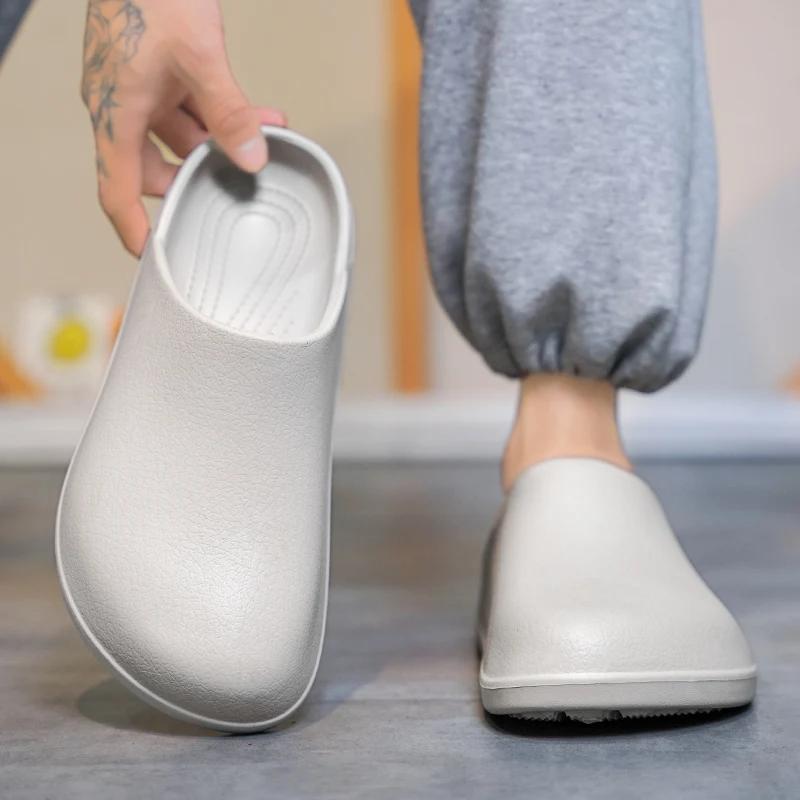 2025 Original Men Clogs Slippers Comfort Mules Sandals Summer EVA Waterproof Non-slip Chef Shoes Workers Outdoor Fishing Shoes