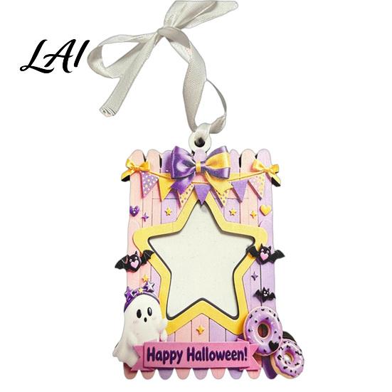 Autumn Home Decor Mini Halloween Picture Frame Small Cute Ghost Pumpkin Photo Frame Ornament Children Room Decoration Decorative Postcard Holder for
