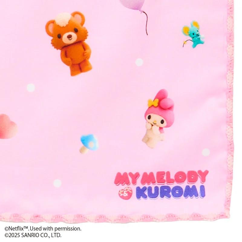 Sanrio Netflix MY MELODY & KUROMI Платок с принтом персонажей Sanrio Розовый