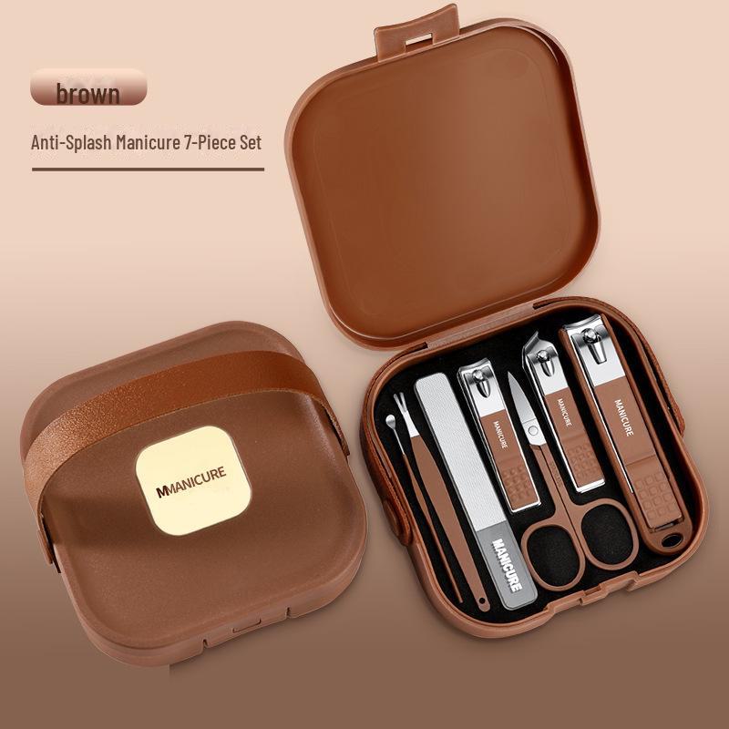 Набор портативных кусачек для ногтей с защитой от брызг - ручные маникюрные ножницы