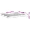 VidaXL Matelas en mousse blanc 120x220 cm 7 zones dureté 20 ILD,matelas de lit,matelas de lit de jour,matelas en mousse 4016657