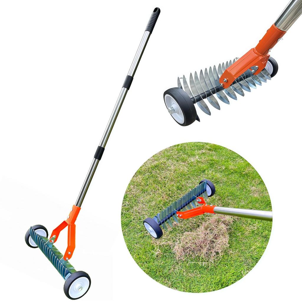 Popular Wheeled Garden Scarifier and Leaf Rake