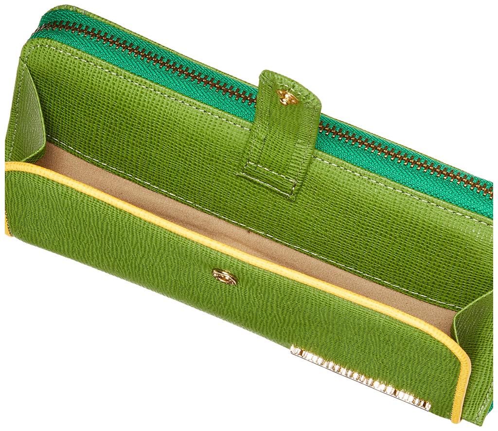 Цвета длинного кошелька удачи цветной кошелек зеленый изготовлен из отечественной коровьей кожи [United Benetton]