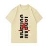 Men's 100% Cotton Crew Neck Short Sleeve T-Shirt, Classic Basketball Sports Jump Athlete Letter Print Casual Comfortable Breathable Tee For Daily Stre