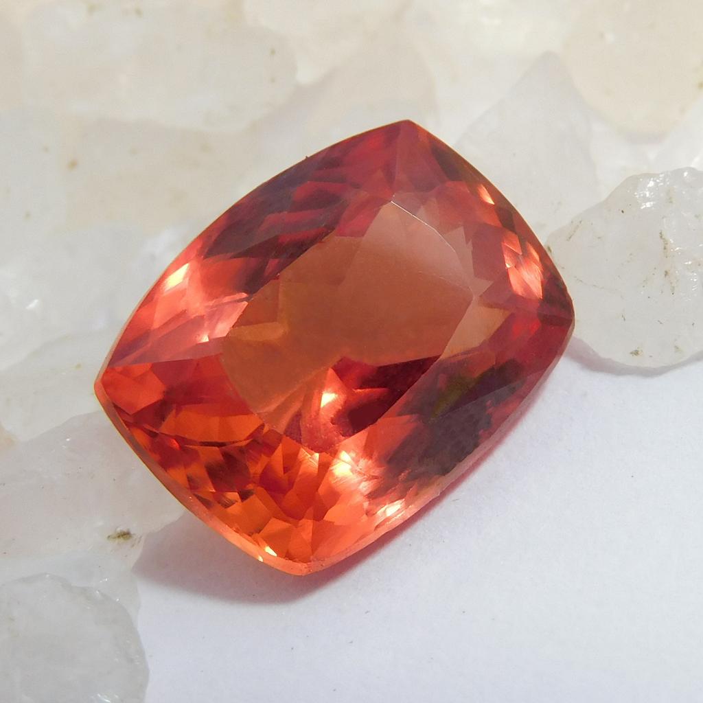Certified Natural Padparadscha Sapphire 7.90 Ct Cushion Fabulous Loose Gemstone