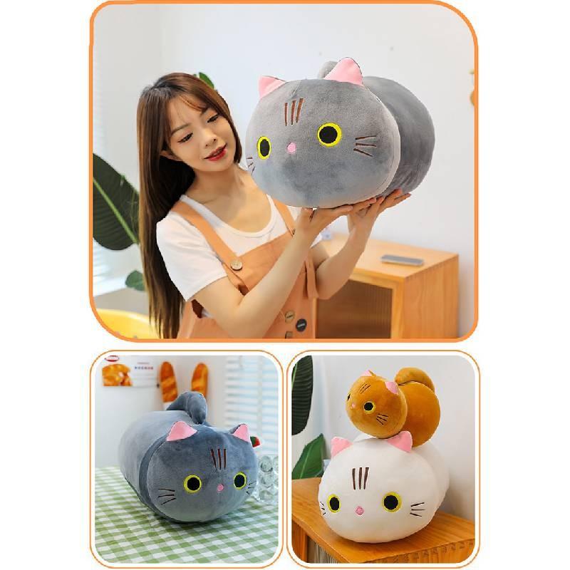 Adorable Plush Cat Toy Cartoon Bedtime Companion Kid Girls Birthday Gift Holiday