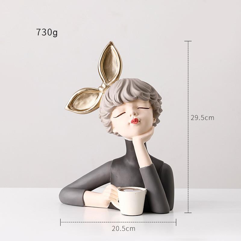 Современная великолепная статуя из смолы для девочек, подарок, аксессуары для феи, модный стиль, скульптурные украшения, украшение для дома, настольные фигурки