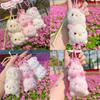Sakura Season Cat Bear Rabbit Plush Animal Keychain With Soft Plush Material For Gift Giving