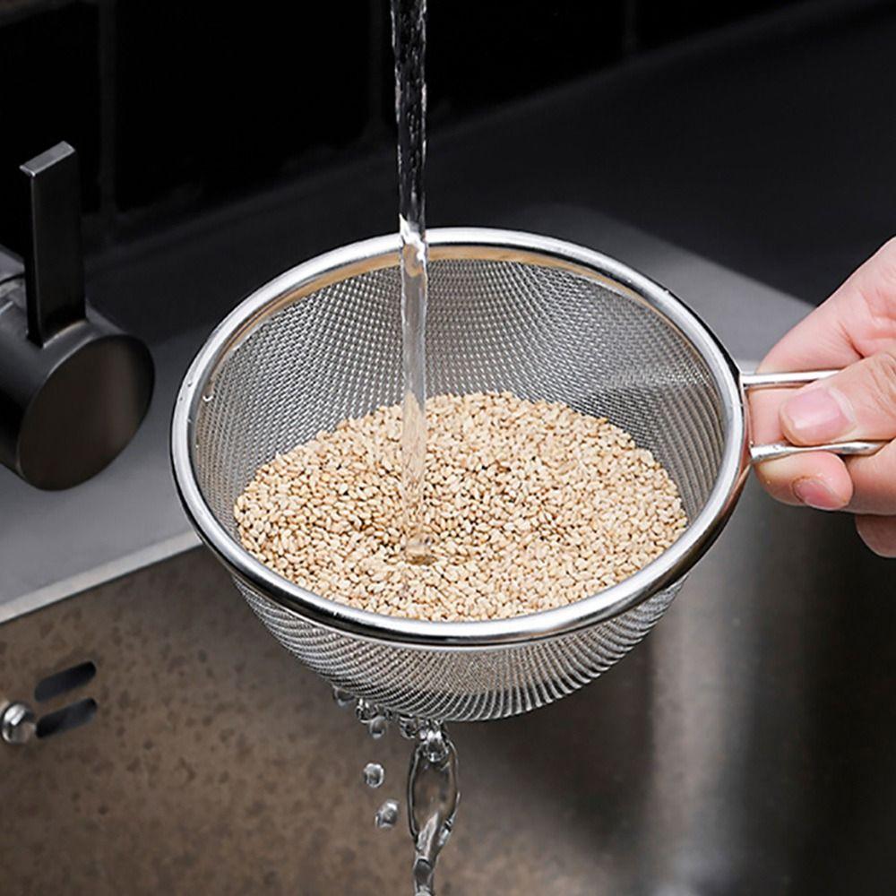 with Handle Bowl S/M/L Fine Mesh Strainer High Quality Mixing Bowls Kitchen Tool