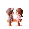 2pcs Sweety Cake Decoration Miniatures Crafts Resin Fairy Garden Couple Figurines Lovers Stool