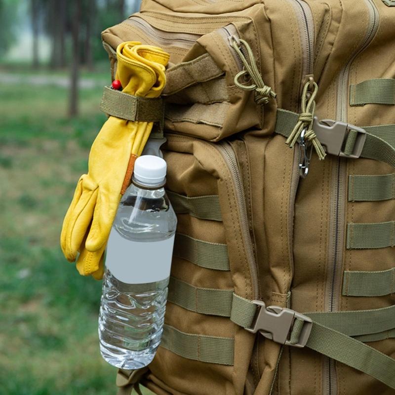 Outdoor Bottle Holder Belt Water Bottles Holder Clip Backpack Keychains Carabiner Hanging Gear Webbing Buckle Strap Clip
