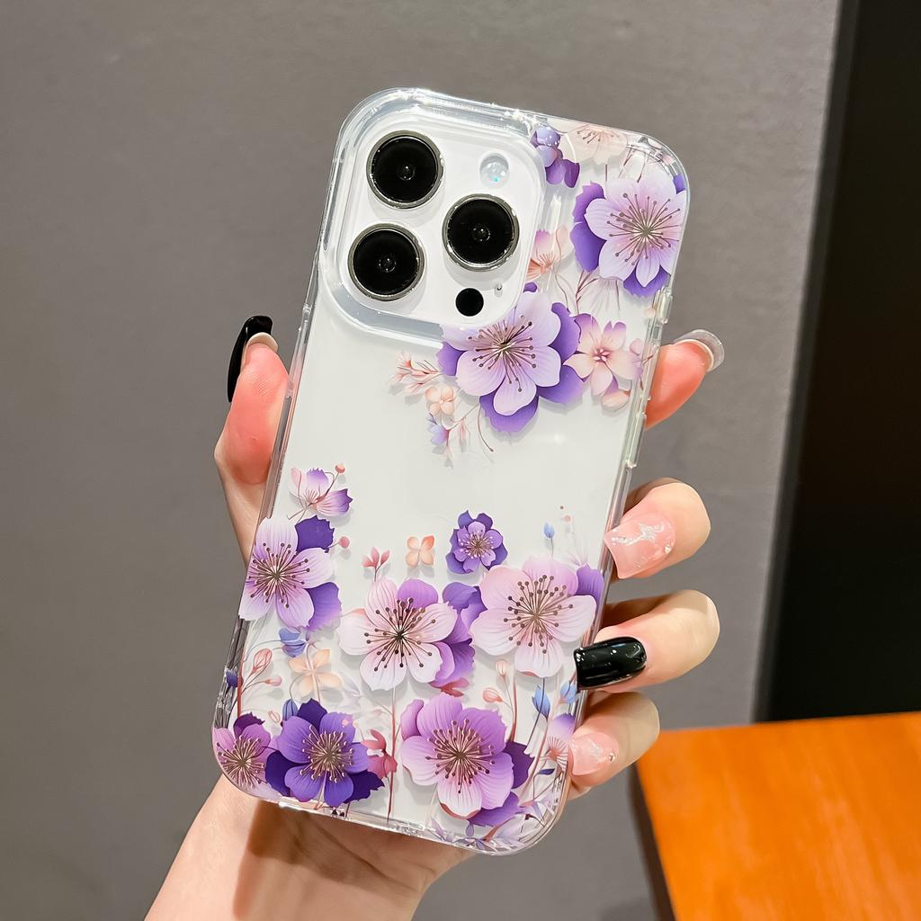 Для чехла для телефона IPhone15promax для Apple 14 Защита от падений 13 Высокопрозрачный Сад 12 Защитный чехол