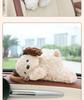 Plush Dog Car Tissue Box: Cute Hanging Cartoon for Car Interiors