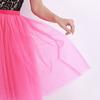 Women Retro Ballet Skirt Elastic High Waist 3-Layer Tulle Petticoat Dance Skirt Carnival Cosplay Tutu Skirt