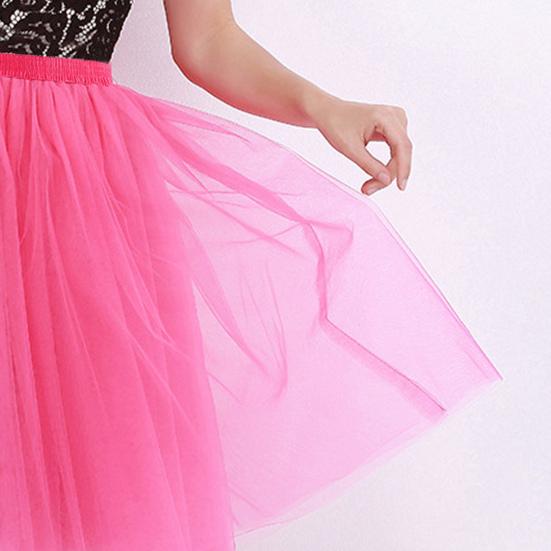 Женская ретро-балетная юбка, эластичная, с высокой талией, 3-слойная фатиновая юбка, танцевальная юбка, карнавальная, косплей, юбка-пачка
