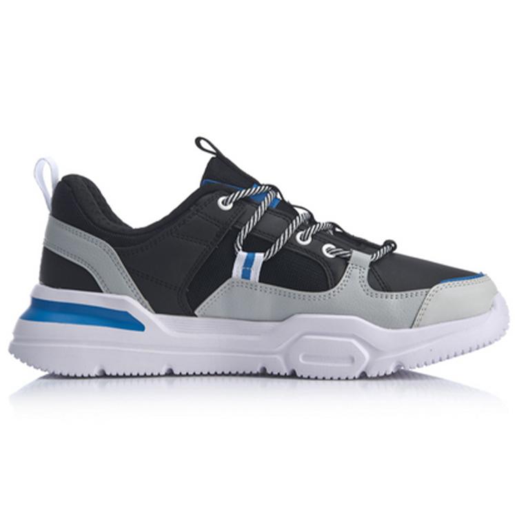 Li Ning Mark Lite Амортизирующие Нескользящие Износостойкие Низкие Спортивные Повседневные Кроссовки Мужские Черно-Белые AGCQ039-3
