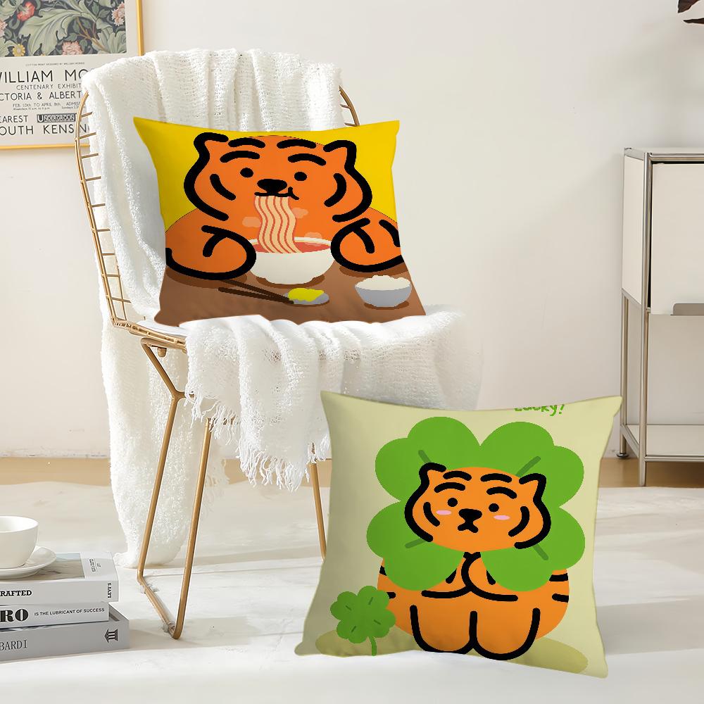 Brand Cartoon MMUZIK TTIGER Pillow Case Suitable For Bedrooms Living Rooms Cars Home Decoration