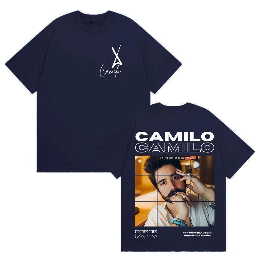 Rapper Camilo Tour Album Graphic Cover TShirt Men Clothing Pop Music Cotton TShirts ONeck Short Sleeve Top summer Streetwear