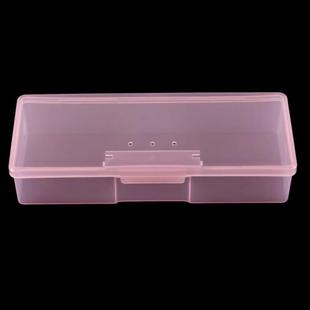 Transparent Nail Supplies Brush Kit Storage Box Plastic Container Organizer Case KTY