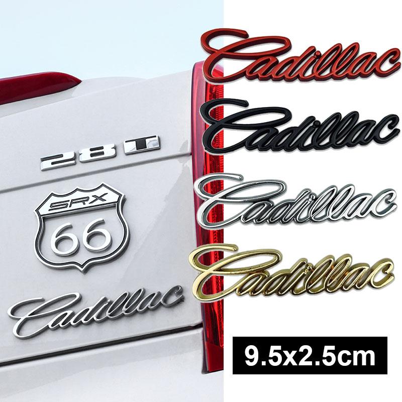 cvfmlu1 9.5x2.5cm Car Fender Side Sticker Rear Trunk Metal Emblem for Cadillac Escalade ATS BLS CT4 CTS EXT STS XLR XT4 XT5 Deville DTS