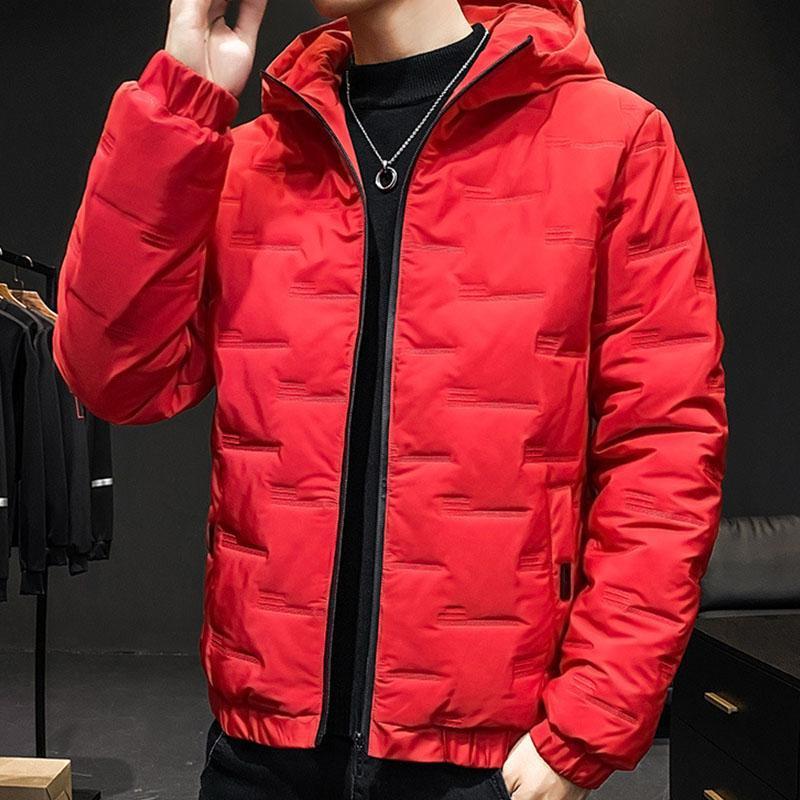 Осень и зима новая мужская теплая хлопковая куртка модная ветрозащитная куртка на молнии с капюшоном на открытом воздухе повседневная мужская зимняя утепленная хлопковая куртка плюс размер S-5XL