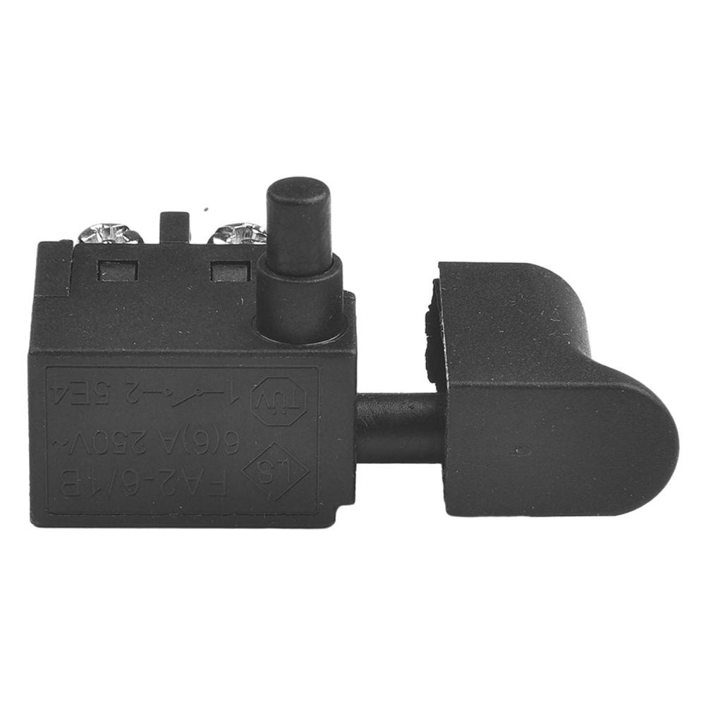 Electric Drill Switch Button 250V Black Control Knob Cutting Lock On