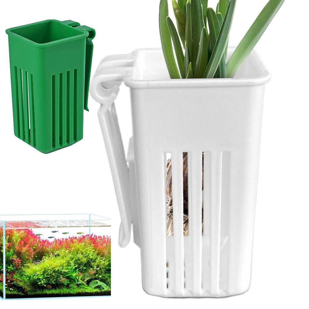 Slotted Drainage Aquatic Plant Cup Plastic Fish Tank Plant Holder Aquarium Planting