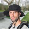New Design Summer Nylon Outdoor Sunscreen Fisherman's Hat Large Brim Adjustable Quick-drying Breathable Waterproof Anti-UV