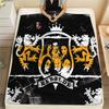 1Pc RBD Band Print Flannel Blanket, High quality Comfortable for All Seasons, Home Decor, Warmth and Comfort, Perfect for Gifts
