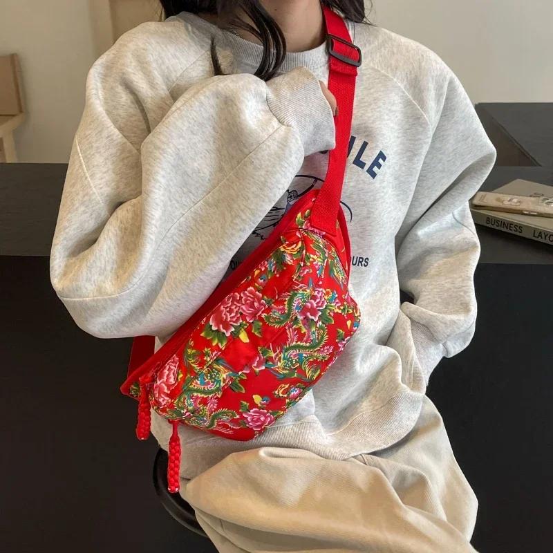 Швейные нитки Цветочные Модные поясные сумки Твердые Новые женские сумки на распродаже Высокое качество Молния Повседневный