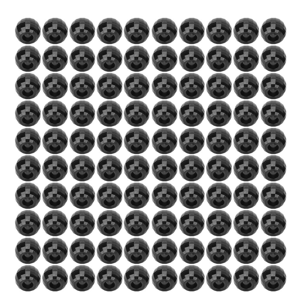 100 шт. бусины для плетения волос, пластиковые, с большим отверстием, 12 мм, бусины для плетения волос, черные