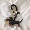 PU Leather Animals Keyring Hanging Ornament Mini Car Key Accessories Dachshund Dog Keychain  Men