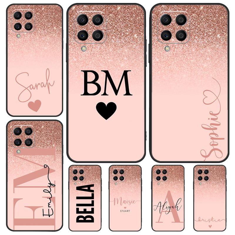Personalised Name Initial Cover For Samsung Galaxy M23 M33 M53 M13 M51 M11 M31s M30s M12 M32 M52 M20 M14 M34 M54 Case