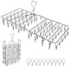DPEAN Folding Stainless Steel Clothes Peg Perfect for and Corner Easy Pull Clothes Gift 10 Spare Clothes 70-Piece Hanger, Laundry, Drying, Hangers,