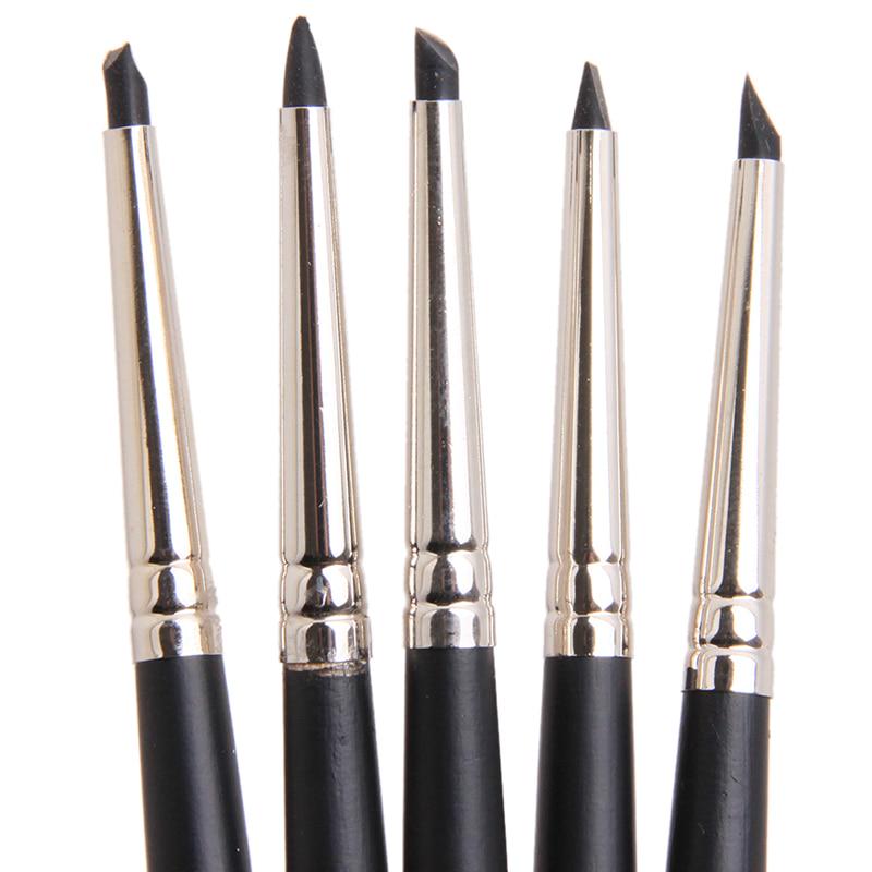 5pcs/set Silicone Brush Pen Icing Cake Decor Shaping Fondant Polymer Clay Sculpting Modelling Tool