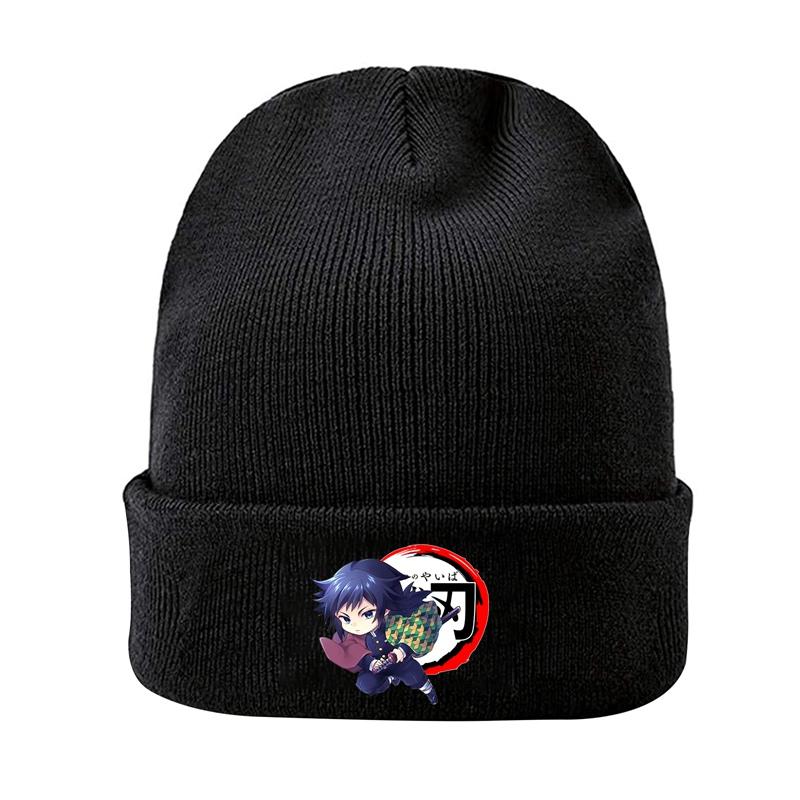 Demon Slayer Eyes Knitted Hat For Women Unisex Beanies Winter Hats Polyester Kimetsu No Yaiba Anime Manga Hip Hop Melon Cap
