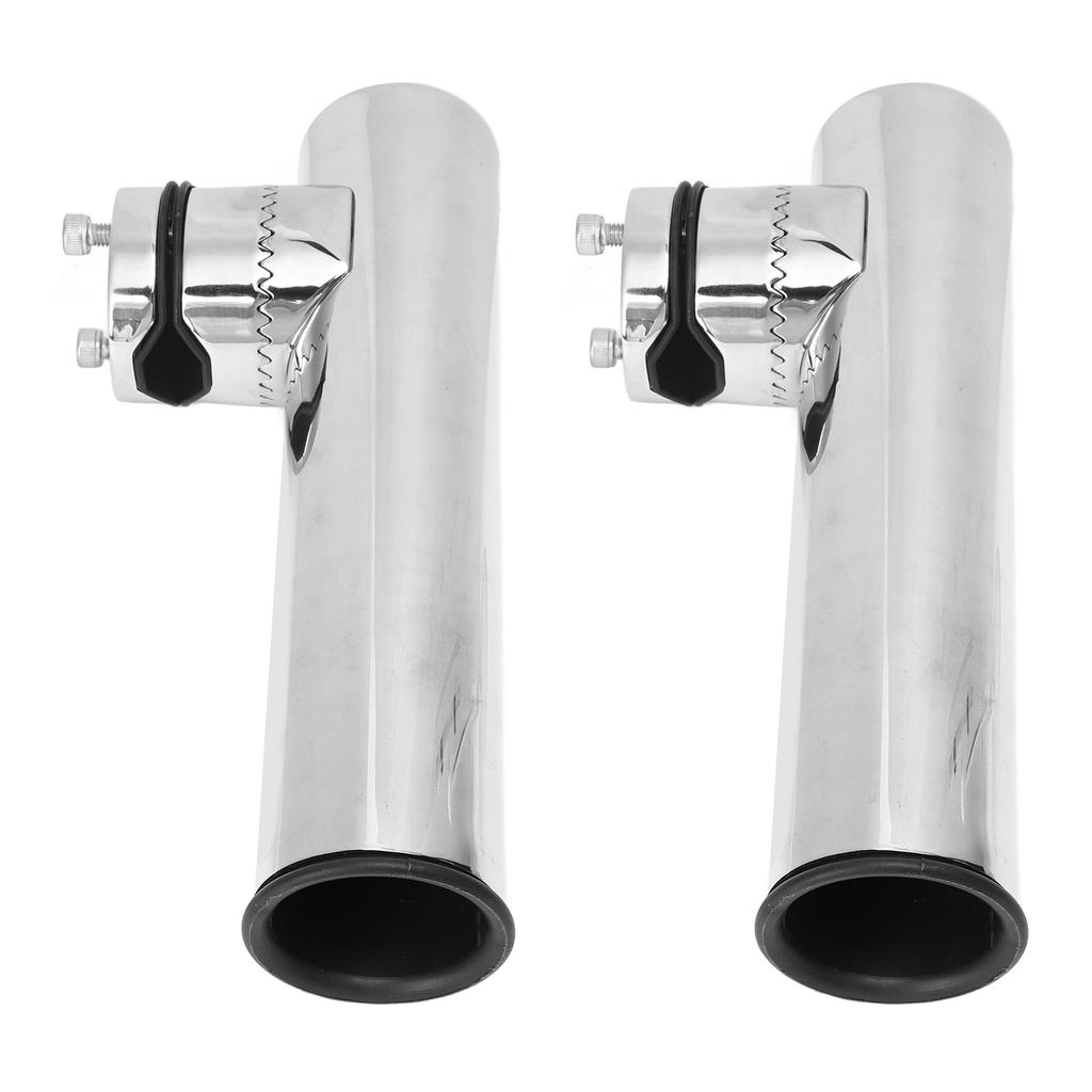 Держатель для удочки из нержавеющей стали 316, вращающийся на 360 градусов, регулируемый зажим для удочки для рейлинга от 1 дюйма до 1-1/4 дюйма