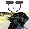 Мини-зеркала заднего вида овальные для мотоцикла, подходят для Harley Street Glide Softail Road King.