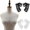 1 Pair Neckline Decorative Soft Comfortable 3D Openwork Embroidered Lace DIY Milk Fiber Fake Collar Lace for Home