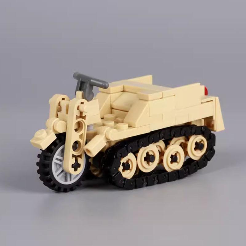 Военный США Франция Великобритания Бронированная машина MOC Конструктор Фигурка солдата Танк Орудийная тележка Пушка Медицинский грузовик Транспортная игрушка K33