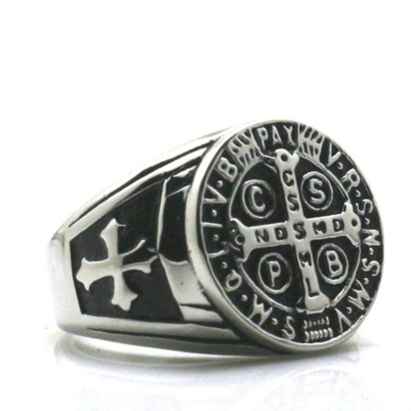 Новое кольцо из нержавеющей стали CSPB Cross Gold Мужское кольцо из нержавеющей стали