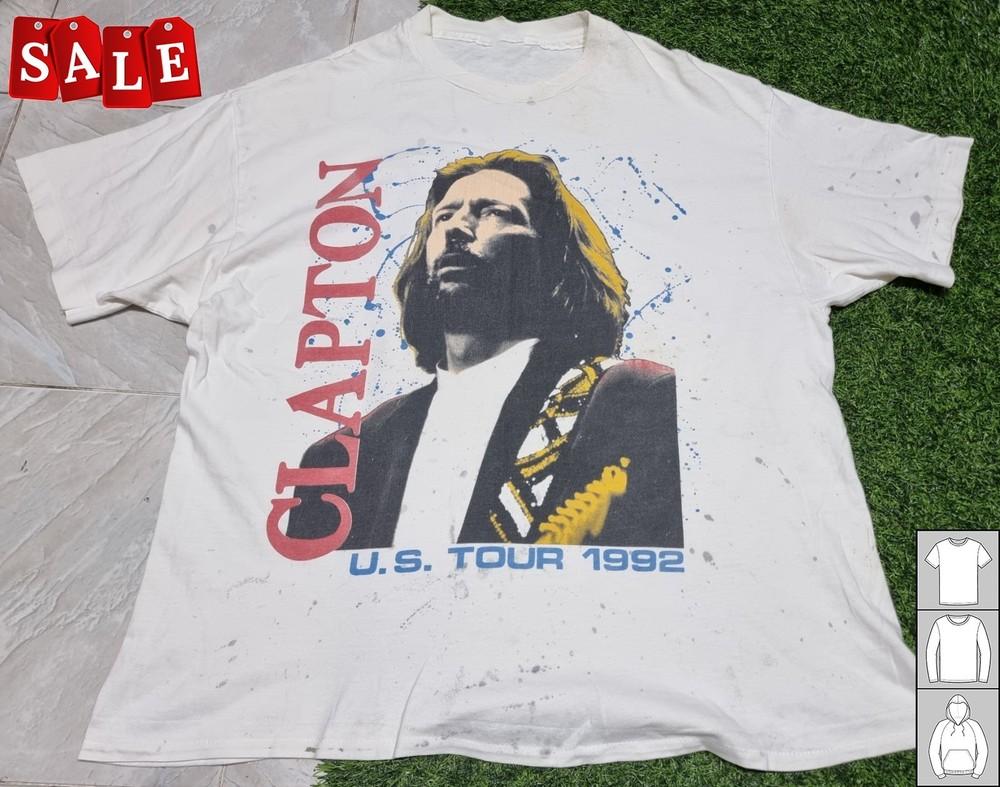 Новая РЕДКАЯ ТУРИСТИЧЕСКАЯ Футболка ERIC CLAPTON 1992 Рождественский Подарок Унисекс S-5XL Футболка ZO43 Унисекс Футболка