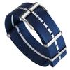 WatchGecko Swiss-Quality Military Nylon Watch Strap 20 Mm (Blue & White)